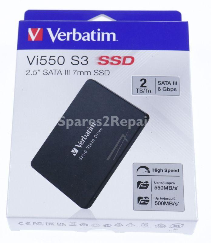 Verbatim Ssd 2,5” Hard Drive - Vi550 S3 2tb 2 5"-sata Iii Ssd-festplatte - 49354