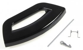 Washing Machine And Tumble Dryer Door Handles - C00287267 482000088424 Door Handle Kit - Black Futura [Whirlpool Indesit]