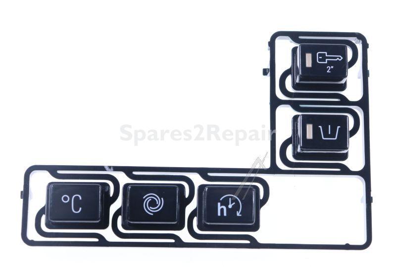 Button - C00644180 488000644180 Option Buttons Blk Low Core Pre [Whirlpool Indesit]