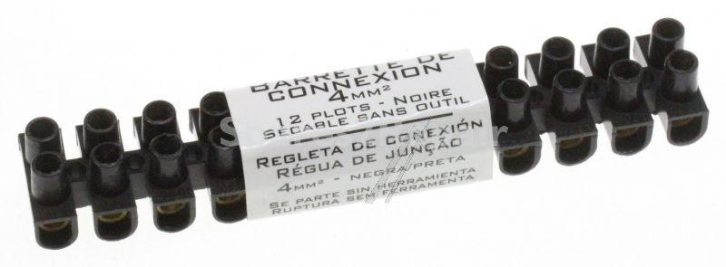 Luster Terminal - Terminal Block Connector, 4 Mm² Black, 12 P