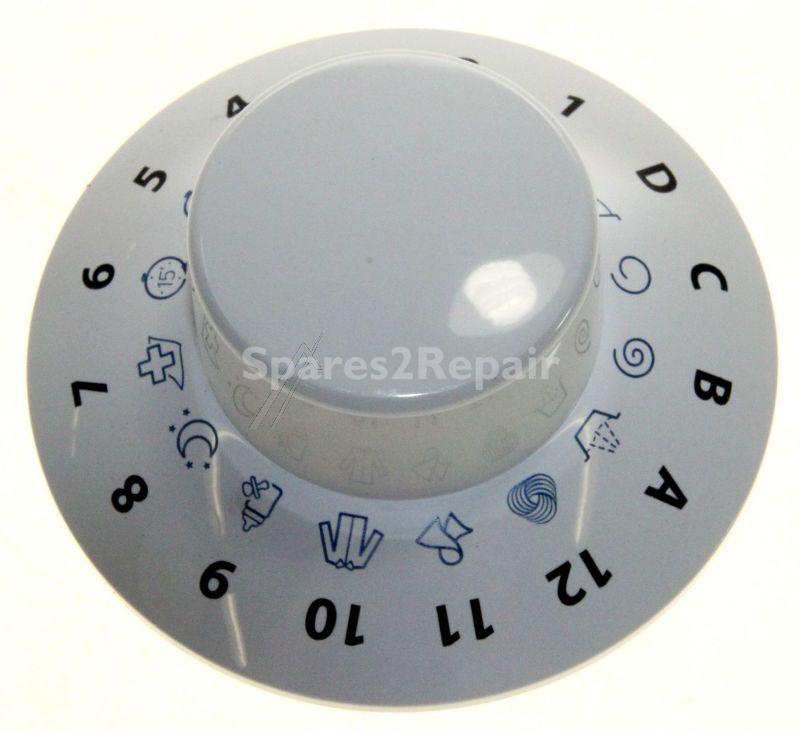 Button - C00267555 482000030860 Wash Timer Knob White Pw Arsf [Whirlpool Indesit]