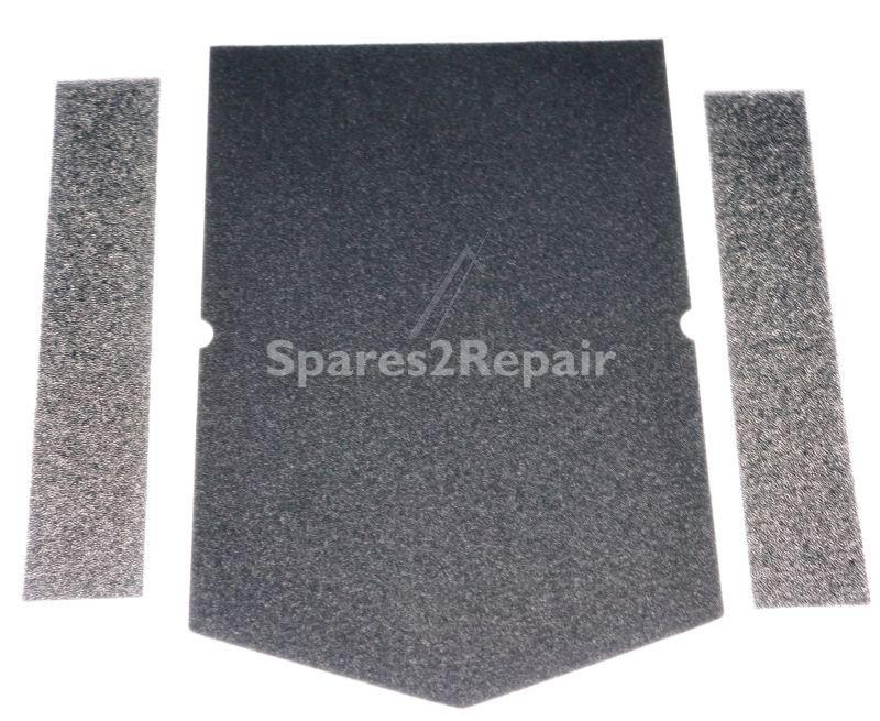Eurofilter Foam Filter - Dfm100 Filter Set 3-piece Alternative For Miele 09688381 06057930