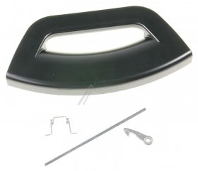 Washing Machine And Tumble Dryer Door Handles - C00305774 488000305774 Door Handle Complete - Matt Black Futura [Whirlpool Indesit]