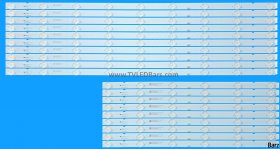 Barz LED Backlight Array Sony KD-65XE9005 YD7S650DND01B A2170005A 65" SBT65 65039D915SN0R + 65039D915SN0L 18pcs