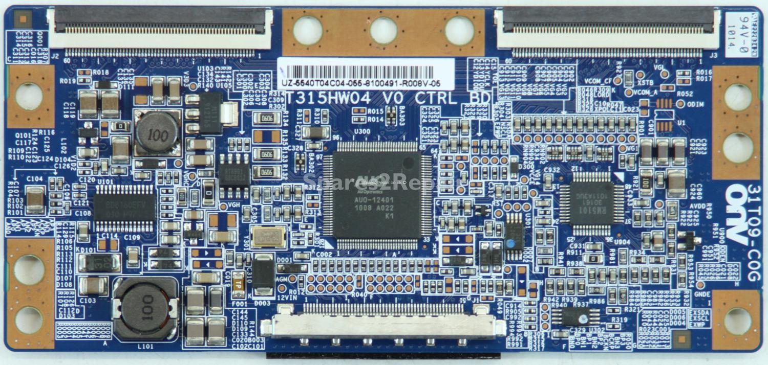 Bush LCD40FHDA8 - T-Con - 55.40T04.C04 - 31T09-C0G - T315HW04 V0 CTRL BD