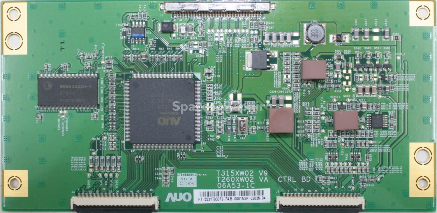 Goodmans LD3265D1 - LVDS - 06A53-1C - 55.31T03.155 - T315XW02 V9 - T260XW02 VA CTRL BD