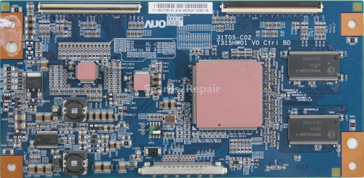 LG 32LG5700 - T-Con - 31T05-C02 - 55.31T05.C02 - T315HW01 V0 Ctrl BD