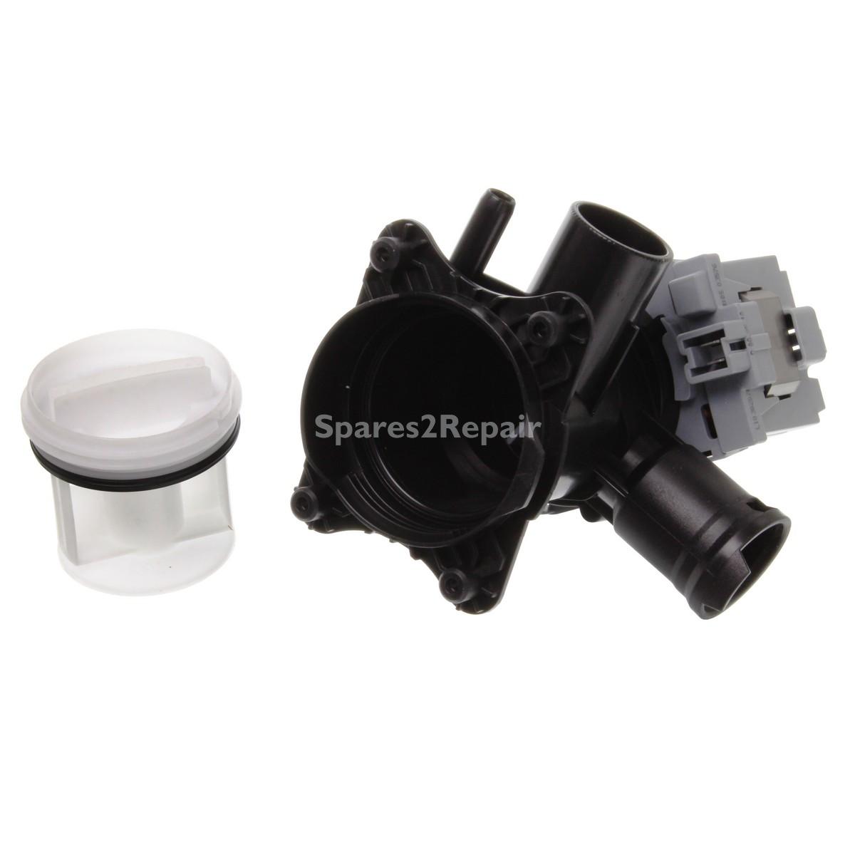 Compatible for Bosch WAS, WIS; Neff W5420, W5440; Siemens WI12, WI14, WM14, WM16 Series Drain Pump Base & Filter Housing Assembly