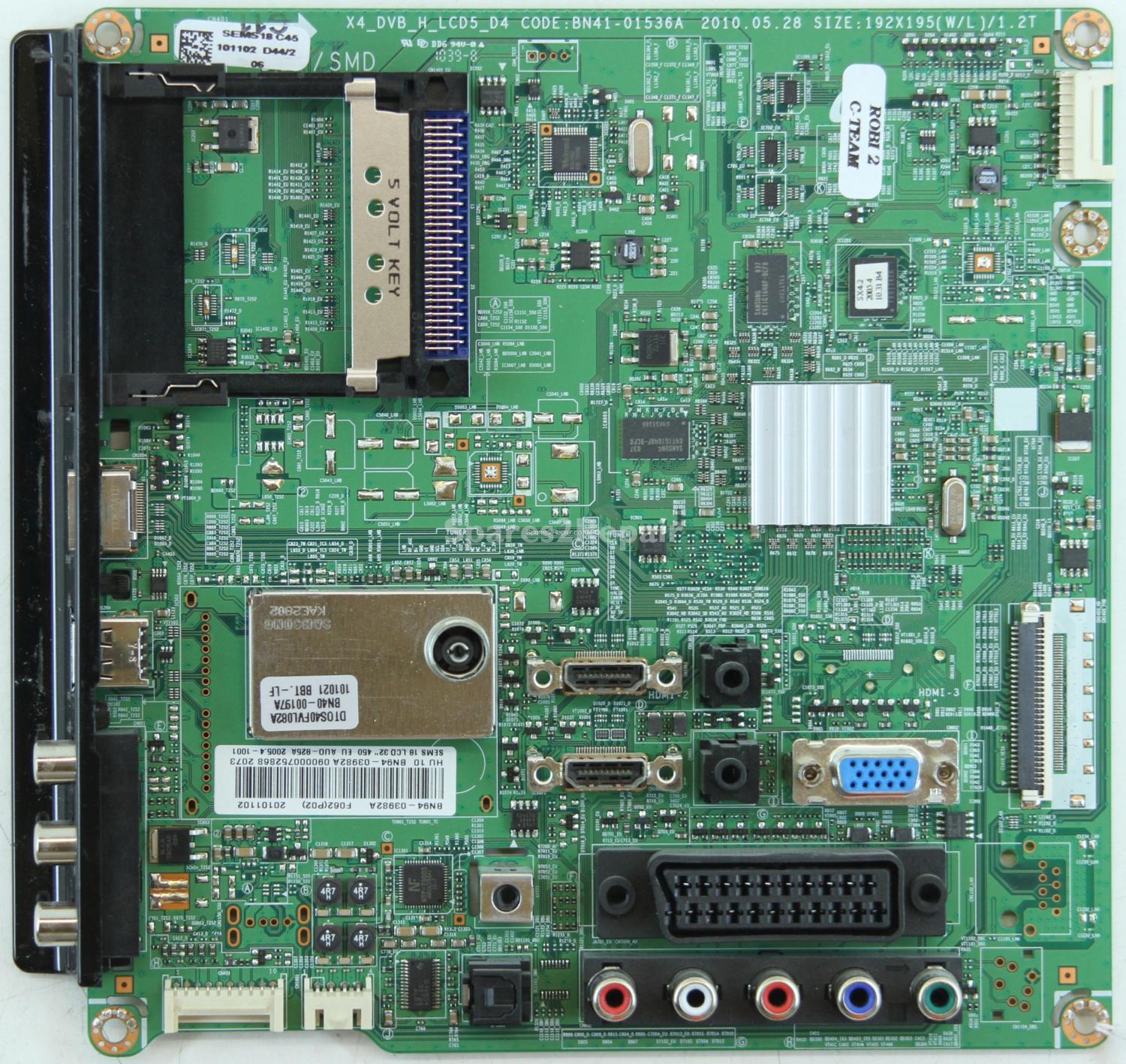 Samsung LE32C450E1W - Main AV - BN41-01536A - BN94-03982A - X4_DVB_H_LCD5_D4