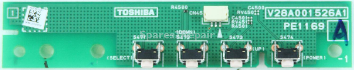 Toshiba 47L7453D - Buttons - V28A001526A1 - PE1169 A