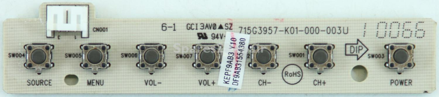 Toshiba 32LV713B - Buttons - 715G3957 - K01-000-003U