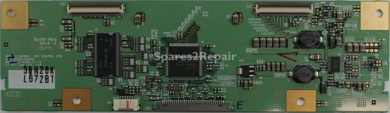 Wharfedale LCD2610AF - LVDS - 6870C-0036D - 6871L-0672B - LC260WX2 ODC CONTROL PCB